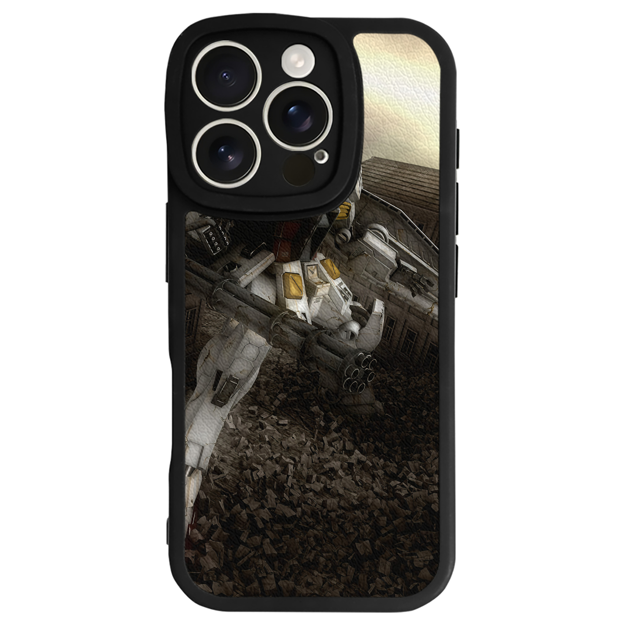 （画像用） 機動戦士ガンダム Mobile Suit Gundam 【iPhone 16シリーズ対応】シリコンスマホケース（レザー調） 材質：シリコン